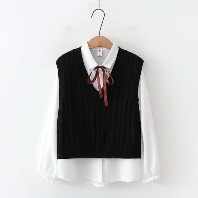 Surprise Rompi Rajut Cable /Rompi Rajut Wanita /Rompi Rajut/Rompi Rajut Korea Fashion 2024