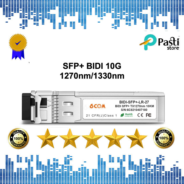 TERMURAH - 6COM,BIDI SFP+ 10G 1270nm/1330nm,SMF,10km,DDM,LC
