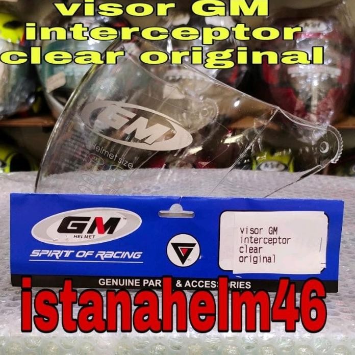 KACA HELM | VISOR HELM GM INTERCEPTOR CLEAR ORIGINAL GM