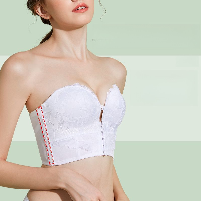 Bra Tidak Terlihat Gesper Depan Antiselip Push Up Dada Kecil Tanpa Tali