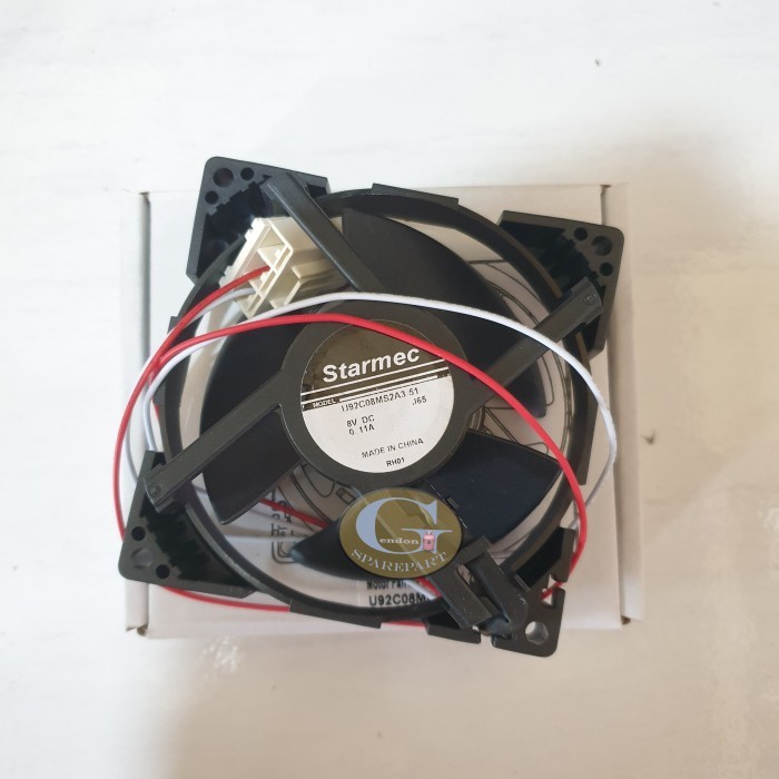 FAN KULKAS DC 8V 9X9CM 2 KABEL / KIPAS FAN KULKAS DC 8V 9X9