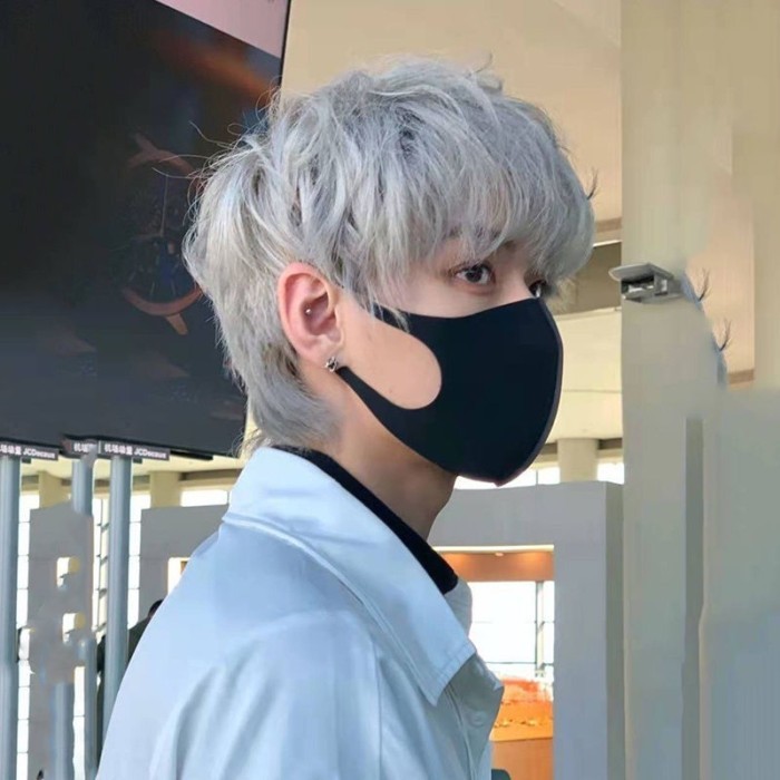 - RAMBUT PALSU PRIA RAMBUT LURUS PENDEK GAYA KOREA DIFERENSIAL RUSAK