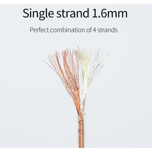 Xinhs Single Crystal Copper Earphone Iem Upgrade Cable Kabel Iem