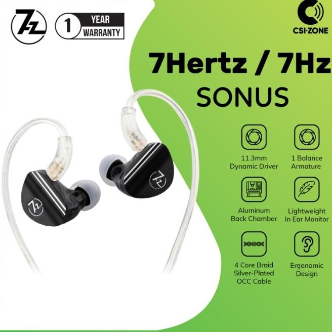 7Hz / 7 Hertz Sonus 1Ba+1Dd Hybrid Driver In Ear Monitor Earphone