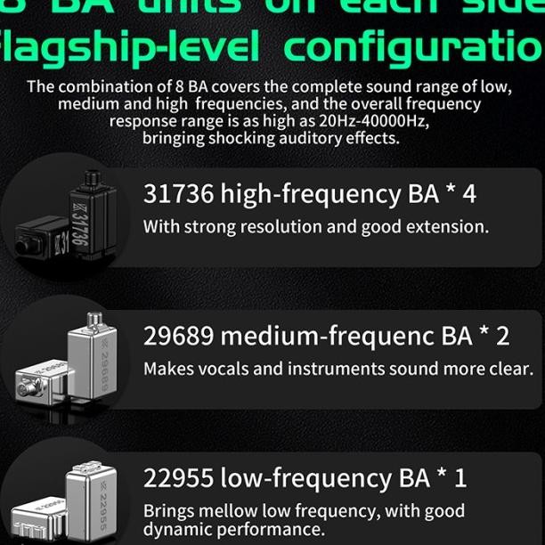 Kz As16 Pro Metal In Ear Earphone 8 Ba With C