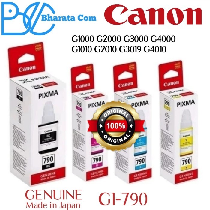 Kondrat - Tinta Printer Canon Gi790 Gi-790 Bk,Y,M,C G1010 G2000 G2010 G2010