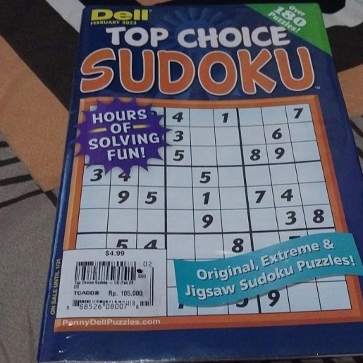 TERBARU BUKU IMPORT SUDOKU (TOP CHOICE/POCKET SUDOKU/POCKET PUXZLE) BISA GRAB