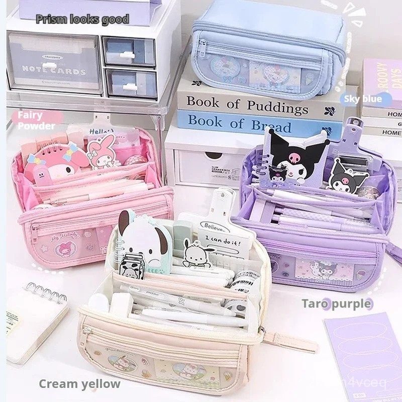 

Kuromi Pencil Case For Junior High School And Elementary School Students 9-layer Large Capacity Cute Cartoon Pencil Case VZON