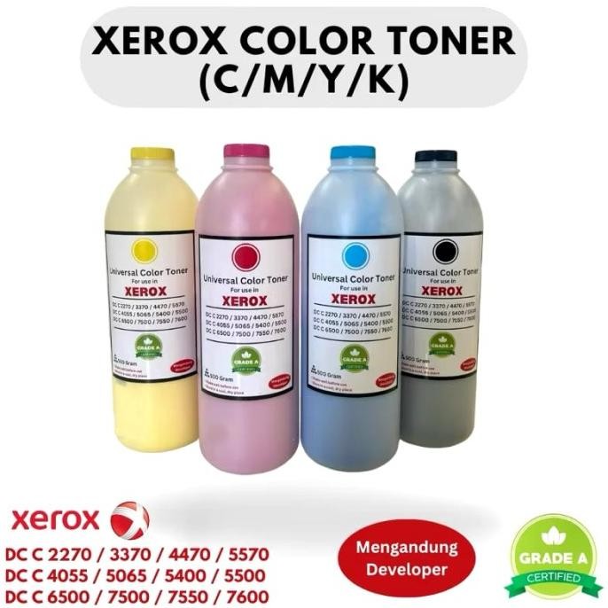 TONER WARNA XEROX CMYK UNIVERSAL (MENGANDUNG DEVELOPER) - DCC2270/3370/4470/5570/DCC4055/5065/5400/5
