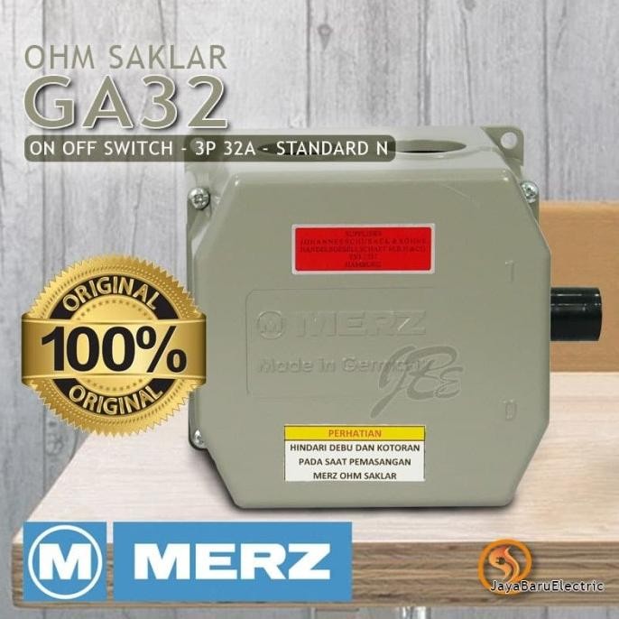 Original Ohm Saklar / Cam Switch / ON OFF Switch Merz 3P 32A GA32