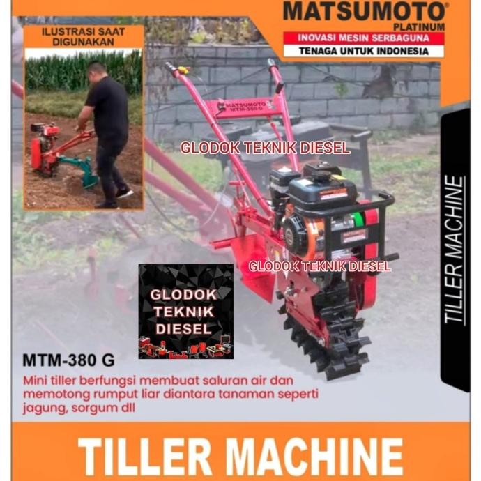 Mesin Traktor Dangir Jagung Matsumoto Mtm-380G Tiller Bajak Mtm 380 G