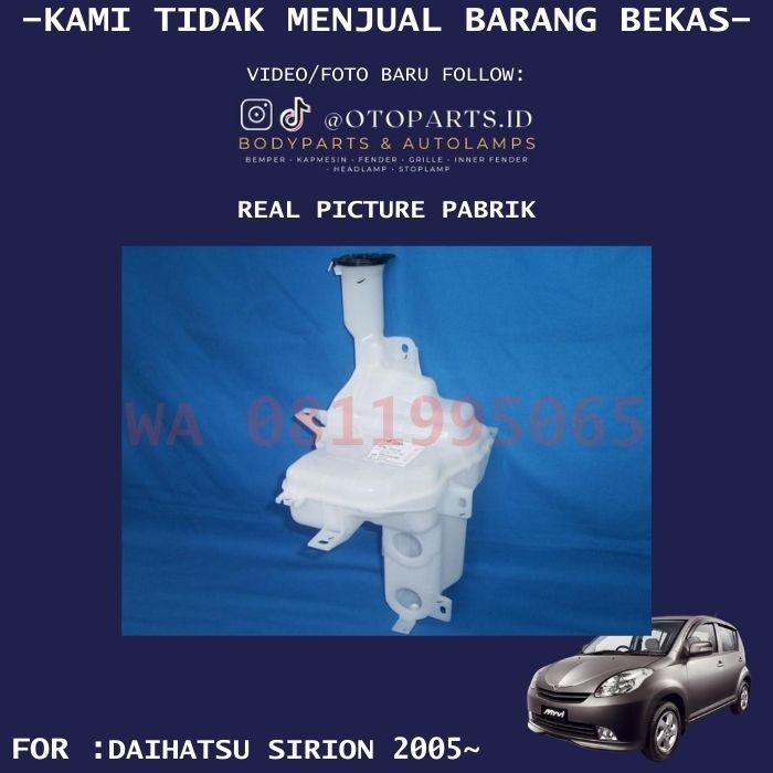 New Tangki Tabung Air Wiper Sirion 2005 2006 2007 2008 2009 2010 Baru Oem Kode Az47