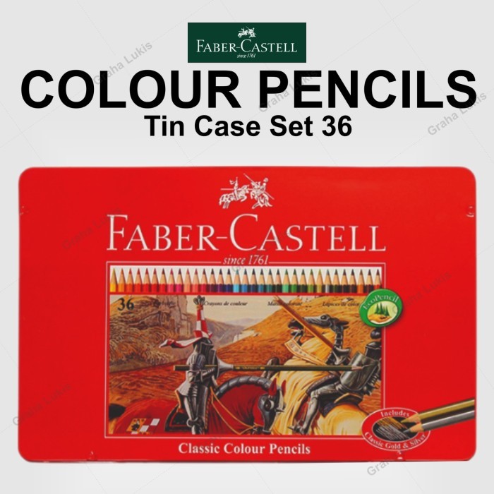 

Faber Castell Classic Colour Pencils Tin Case 36 - Kaleng