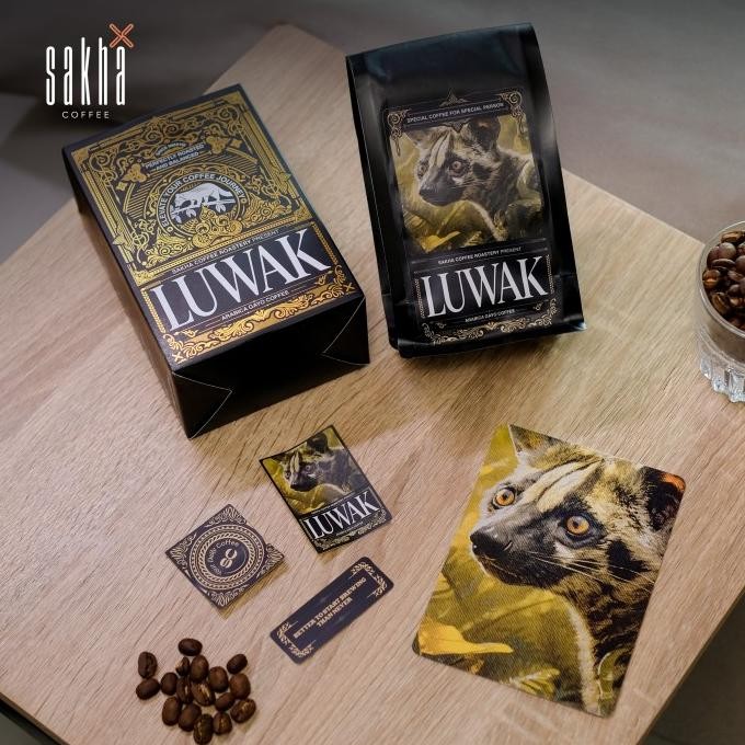 

Kopi Luwak Liar Arabika Gayo Aceh Arabica Coffee 200 Gram Biji / Bubuk