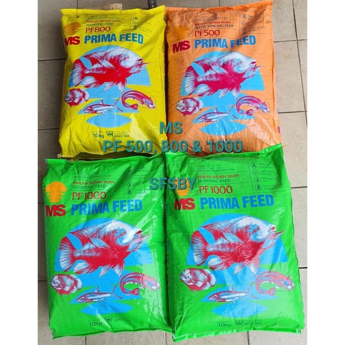 BEBAS ONGKIR - GOSEND 1 KARUNG PRIMA FEED MS PF 1000 800 500 200 100 128 0 1 SAK 10Kg