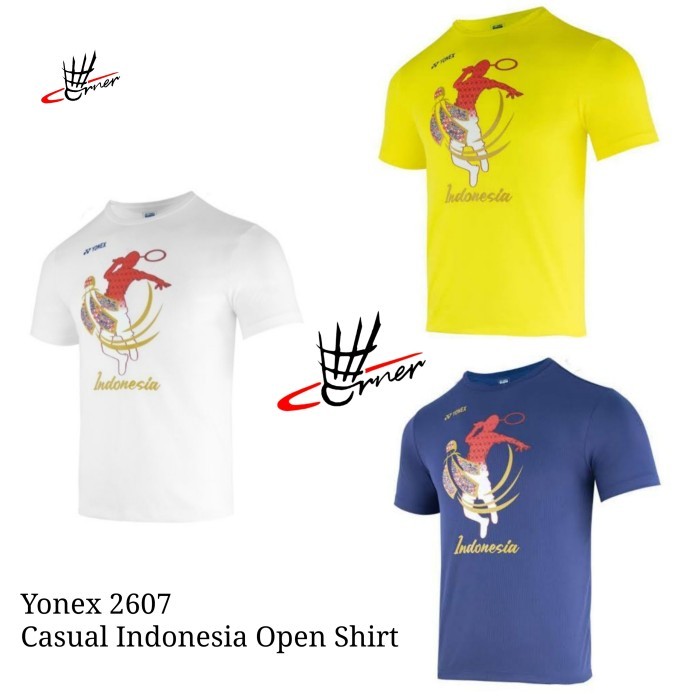Baju Kaos Badminton Yonex Indonesia Open 2023 2607 Original Shirt