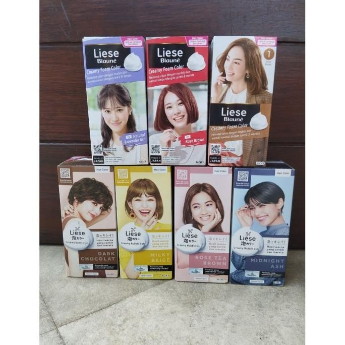 Liese Blaune Creamy Bubble Foam Hair Color Pewarna Rambut