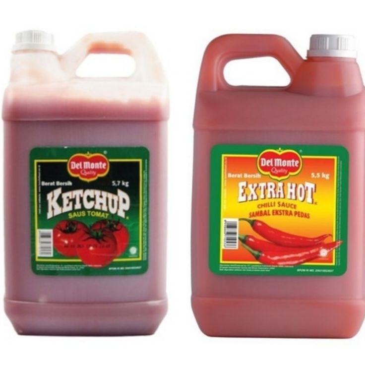

Delmonte Saus Saos Sambal Extra Hot Jerigen 5,5Kg / Saus Tomat Delmonte Jerigen 5,7Kg