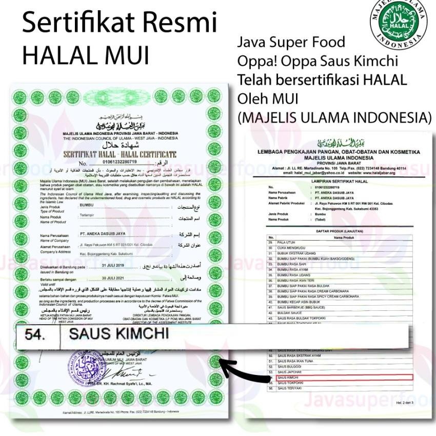 

Saus Instan Saus Kimchi Korea 1Kg/ Sauce Kimchi Korea Saus Oppa!Oppa