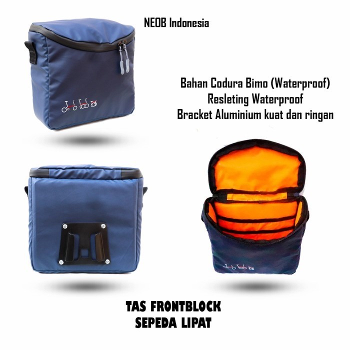 Tas front block frontblock sepeda lipat waterproof selempang
