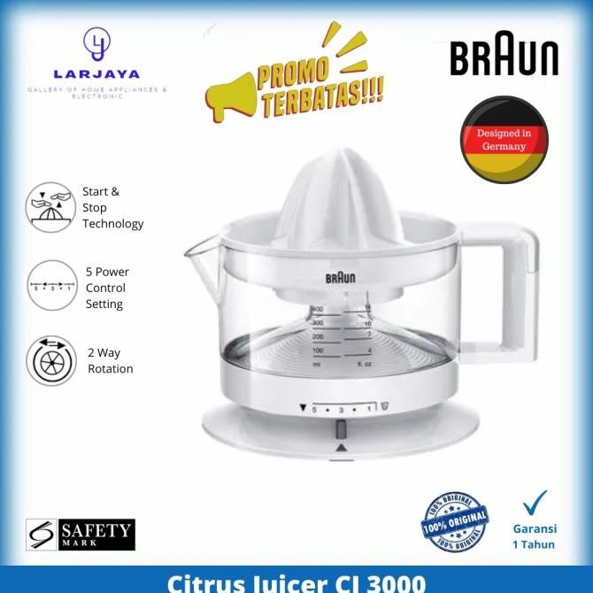 TERMURAH - Braun Citrus Juicer CJ3000 | Perasan Jus Jeruk Listrik CJ3000