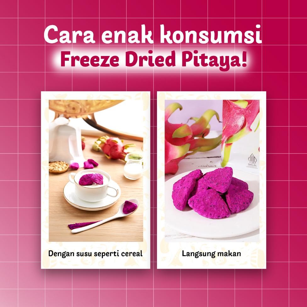 

[ Halal ] Ursnas Freeze Dried Pure Dragon Fruit - Sna Keripik Buah Naga / Sna Buah Kering