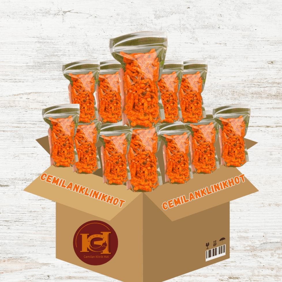 

(Untuk Dijual Lagi) Basreng Pedas Daun Jeruk Kemasan Pouch 100 Gr X 10Pcs