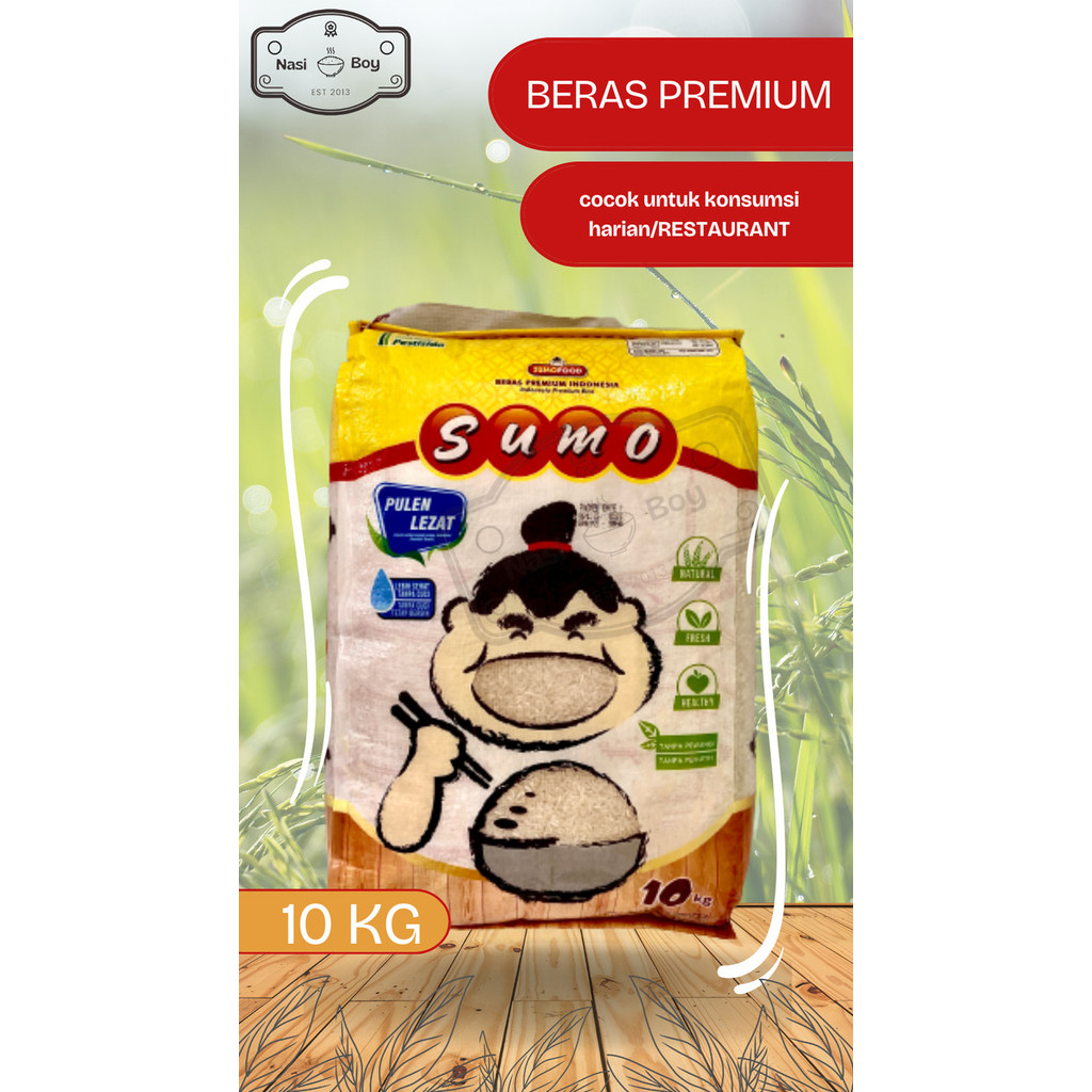 

Beras SUMO Kuning 10 KG / pulen sedang / Beras Premium harga ekonomis