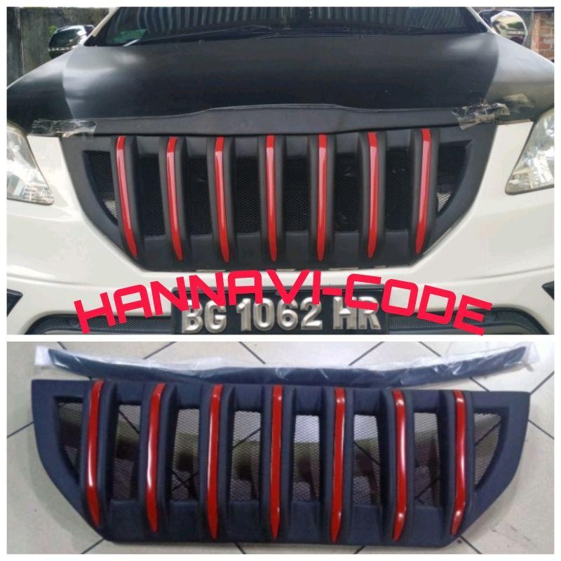Gril Inova Prado 2014-2015 Grill Innova Apolo List Merah / Lis Crome