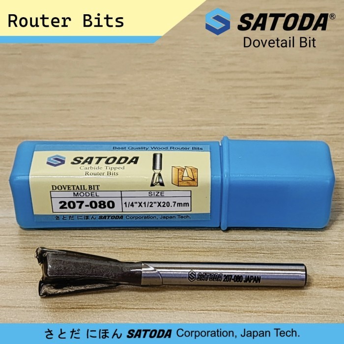 SATODA Router Bit 207-080 Mata Profil Dovetail Bit for Leigh 12 mm