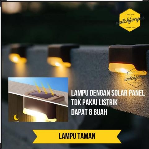 Sale Lampu Taman Hias Dinding Deck Light Solar Waterproof Tanpa Listrik