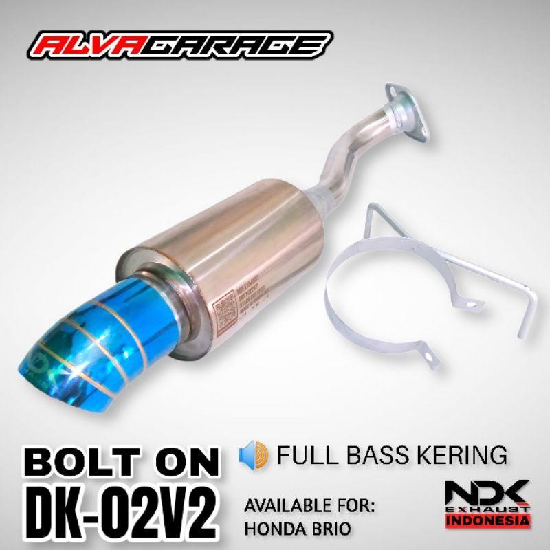 Knalpot Bolt On Brio Muffler Dk-02V2 Suara Bass Kering Ndk Exhaust