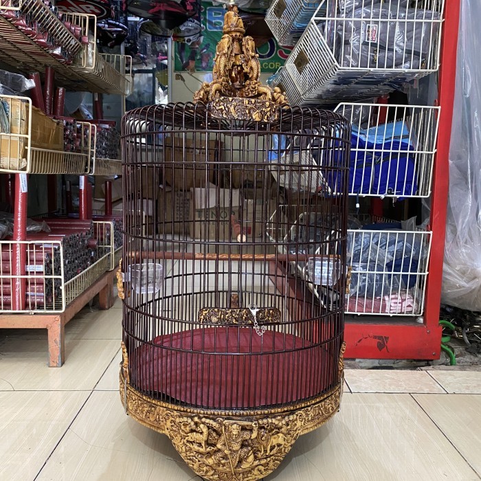 SANGKAR KANDANG MURAI FIBER UKIR NO 4