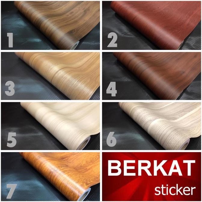 Terlaris [Roll] Sticker Motif Kayu Stiker Skotlet Dekorasi Wood
