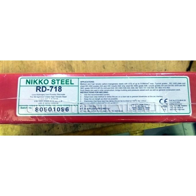 Spesial Kawat Las Nikko Steel Rd-718 Diameter 2,6Mm - Aws E 7018