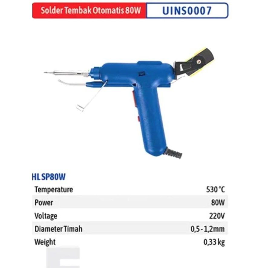 Miliki Hl Solder Listrik Tembak 60 80 Watt Timah Otomatis Iron Automatic Tin Gun Tekiro Dekko