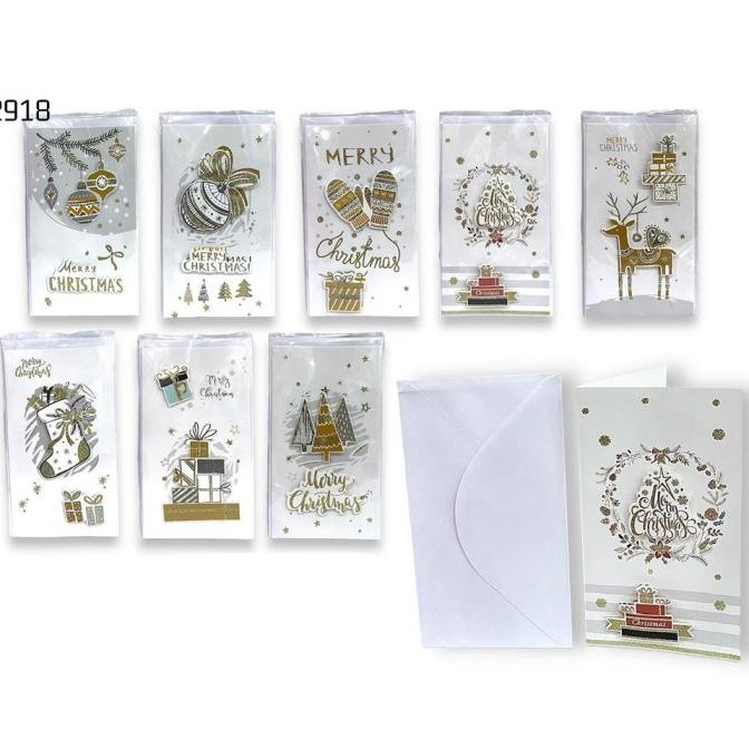 .........] Kartu Natal Musik & White Classic Card Christmas Merry Christmas Gift Card Natal Murah