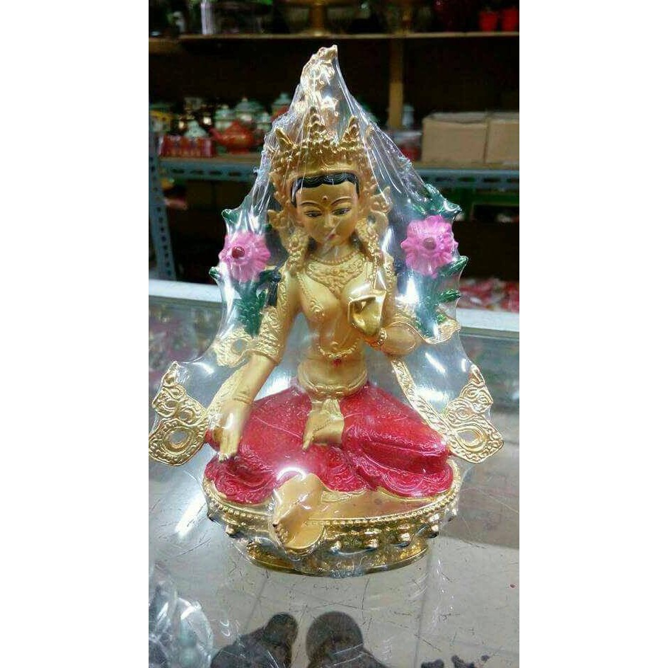 ------] Green Tara statue tara hijau