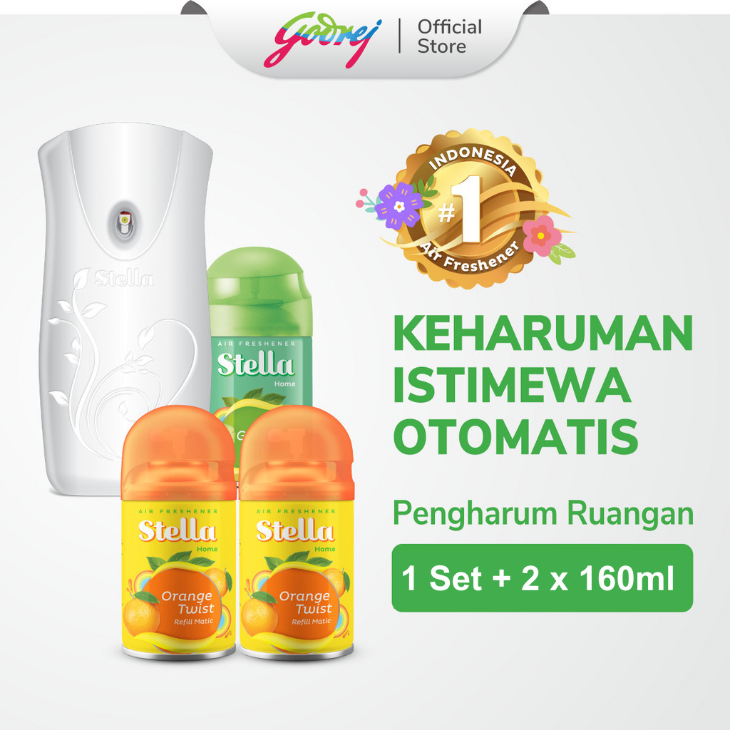 Stella Matic Box Set + Matic Refill Orange Twist 160ml x2