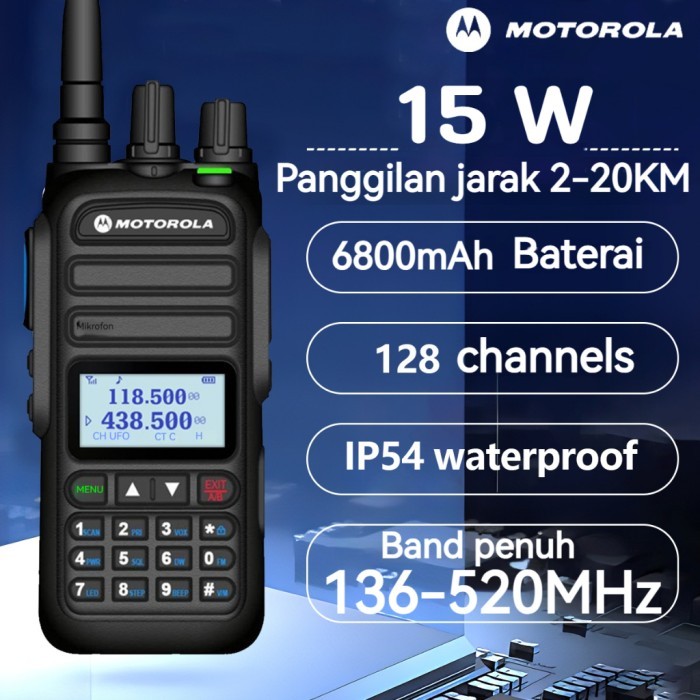 HT Walkie Talkie Motorola HX370S 370S HX-370S Waterproof Usb Type C 15 Watt