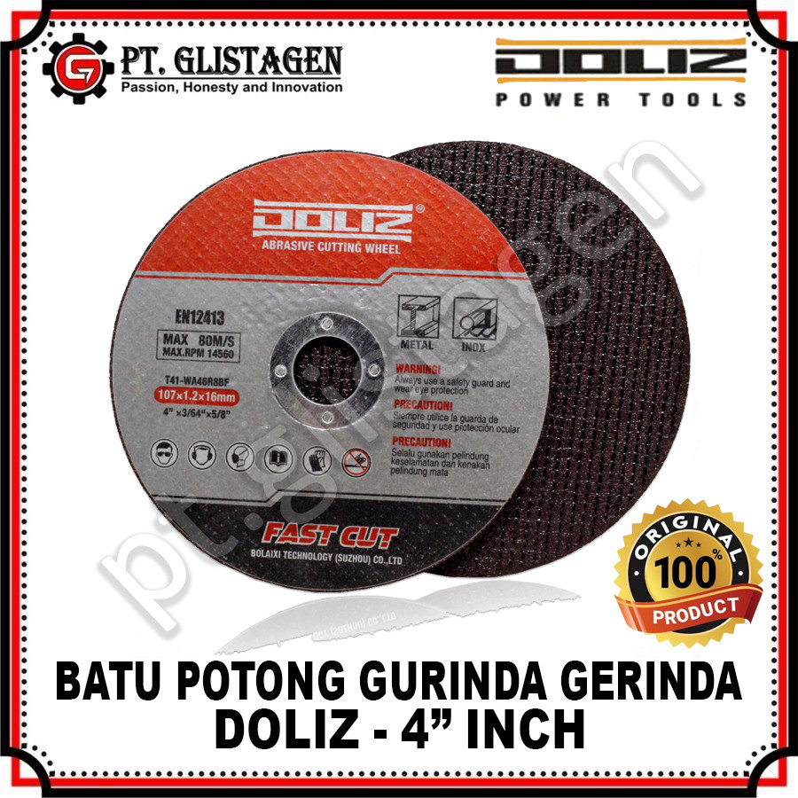 DOLIZ PAKET 800PCS Batu Potong Gurinda Gerinda 4" inch Batu Gerinda Gurinda Potong 4" Inch Cutting W