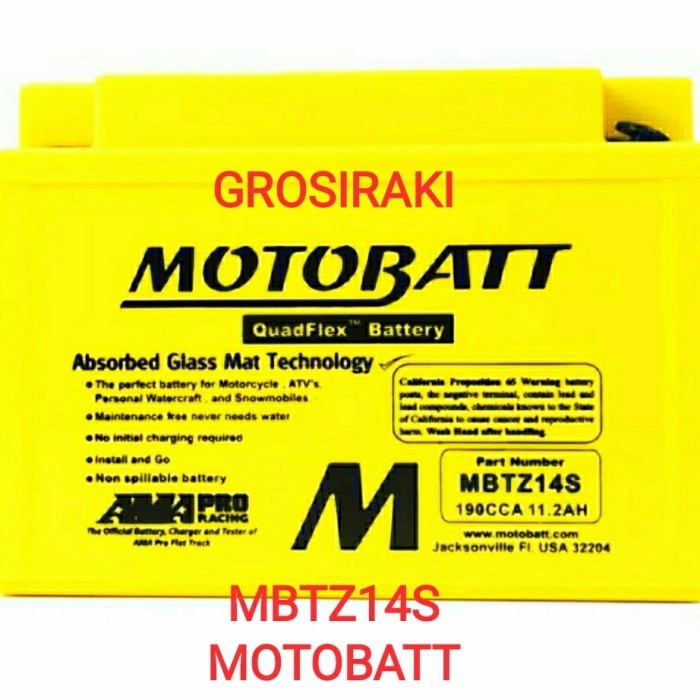 Ready Aki Motor MBTZ14S YTX9-BS YT12A-BS MOTOBATT Qualified 12V 11.2AH
