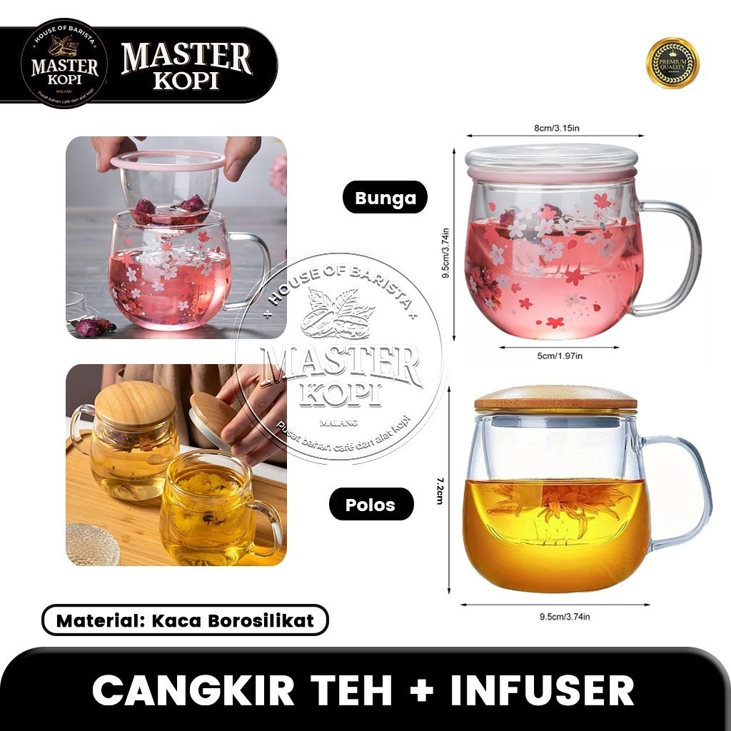 Gelas Cangkir Teh Dengan Infuser Tea Mug With Infuser (1 pcs)