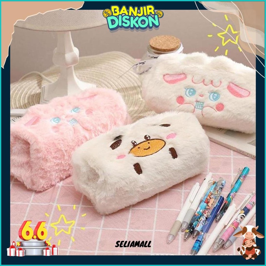 

Tempat Pensil Bulu Boneka Sapi Domba Kelinci | Pouch Kosmetik | Tempat Hp | Tepak Alat Tulis Lucu Murah