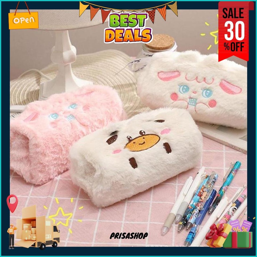 

Tempat Pensil Bulu Boneka Sapi Domba Kelinci | Pouch Kosmetik | Tempat Hp | Tepak Alat Tulis Lucu Diskon