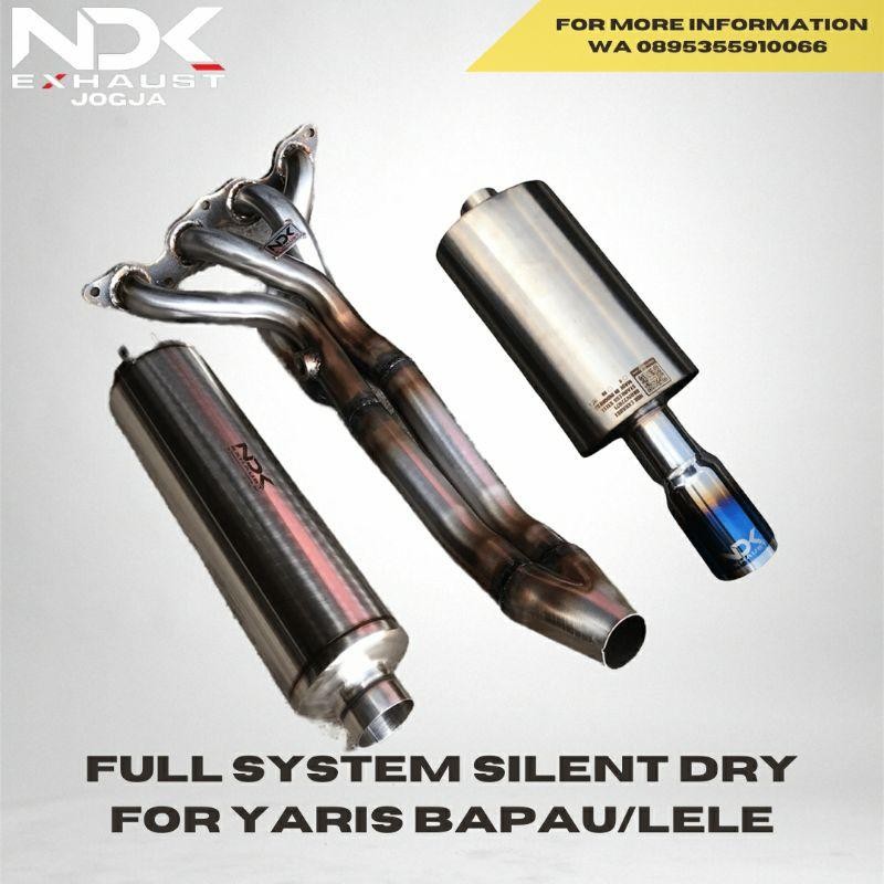 Full System Silent Dry Ndk Exhaust For Yaris Bapau/Lele