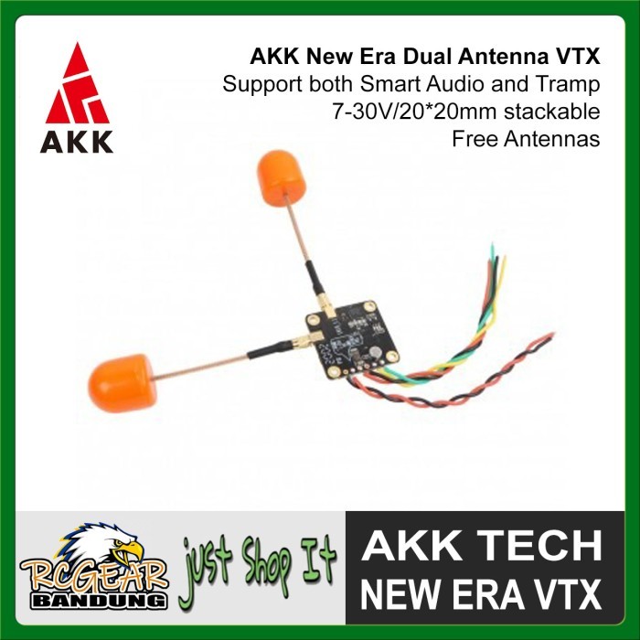 AKK New Era Dual Antenna VTX Analog 400mW 20x20mm Video Transmitter