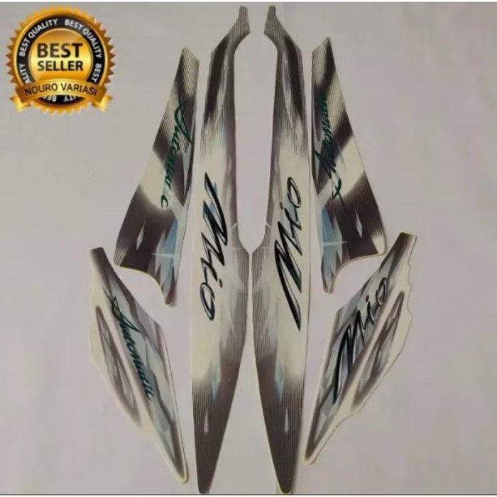 STIKER STRIPING LIST BODY FULL SET MOTOR YAMAHA MIO SPORTY 2009 HITAM