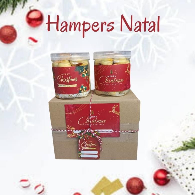 

rim hampers natal / hampers cristmas / parcel natal isi 2 toples (toples tabung 600ml)