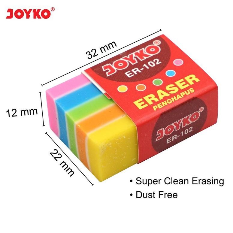 

(1PCS) Eraser / Penghapus Joyko ER-102 Penghapus Rainbow